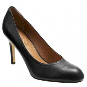 CORSO Como Black Leather Heels Webster Pumps‎ Size 7.5 Minimalist Capsule Shoes